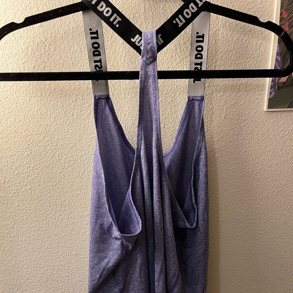 Nike Dry Fit Just Do It Elastika Racerback Tank Top Purple size Small - Picture 3 of 5